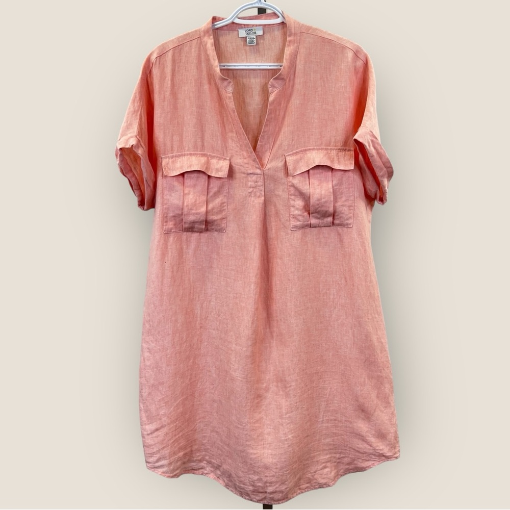 LORD & TAYLOR 100% Linen Dress sz XL